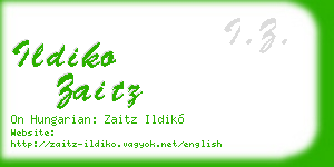 ildiko zaitz business card